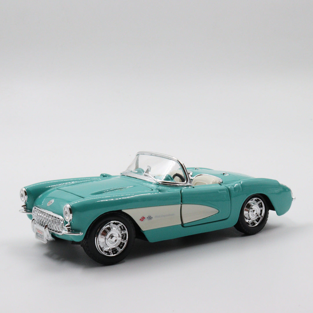 Chevrolet Corvette|Scale 1/24 Blue Diecast Car|Vintage Model Convertible Car for Collectors|Classic Metal Collection Car|Fathers Day Gift