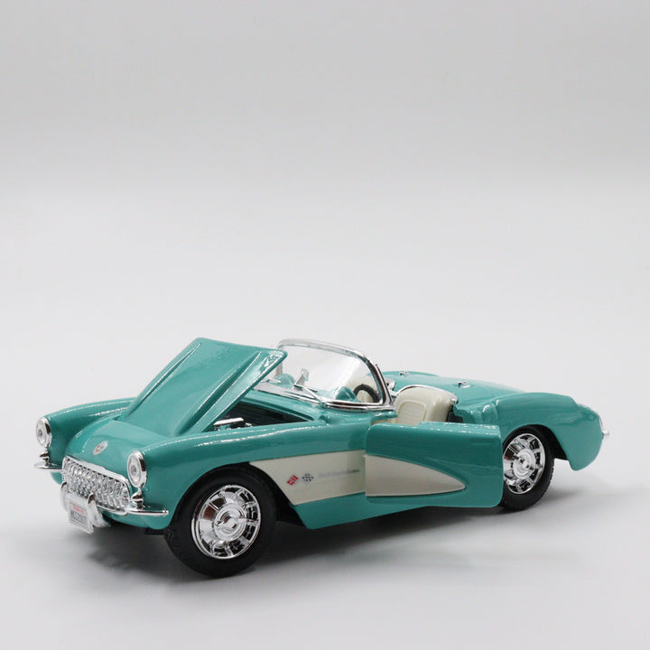 Chevrolet Corvette|Scale 1/24 Blue Diecast Car|Vintage Model Convertible Car for Collectors|Classic Metal Collection Car|Fathers Day Gift