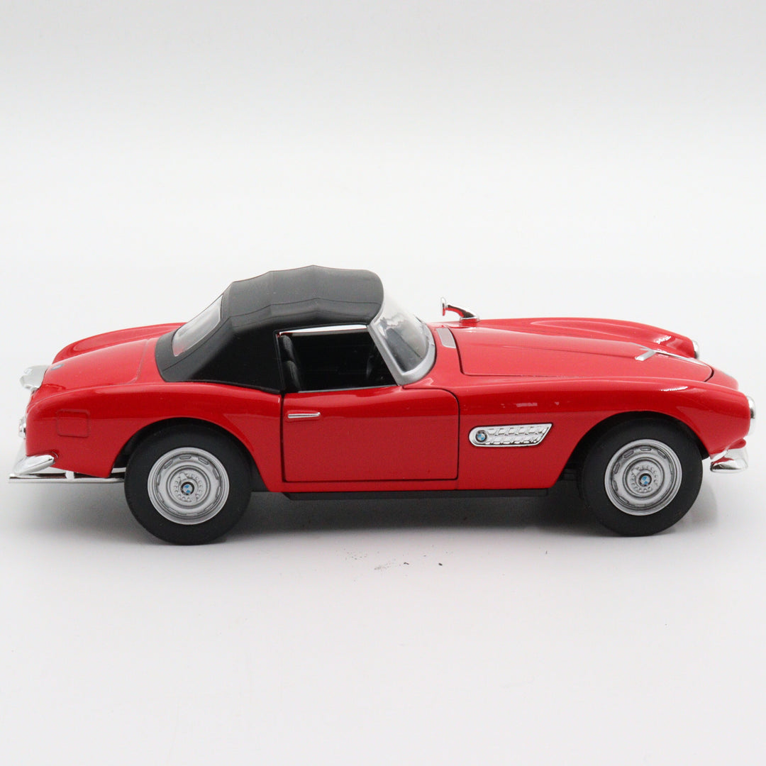 Welly 1956 BMW 507 Model Car|Scale 1/24 Diecast Car|Vintage Classic Car|Collectible Metal Car|Old Red Car for Collectors|Gift for Father