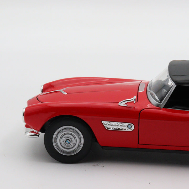 Welly 1956 BMW 507 Model Car|Scale 1/24 Diecast Car|Vintage Classic Car|Collectible Metal Car|Old Red Car for Collectors|Gift for Father