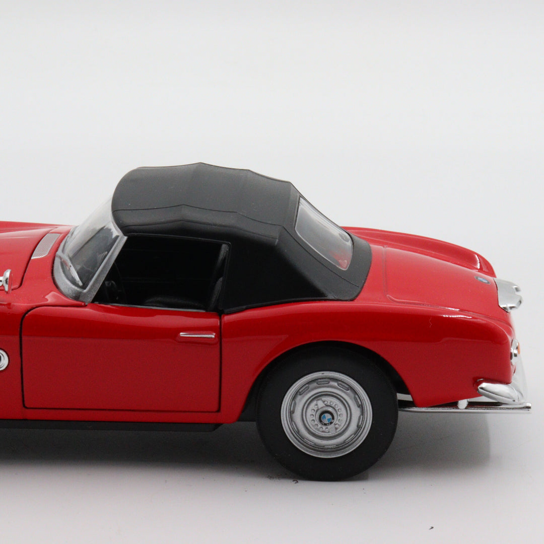 Welly 1956 BMW 507 Model Car|Scale 1/24 Diecast Car|Vintage Classic Car|Collectible Metal Car|Old Red Car for Collectors|Gift for Father