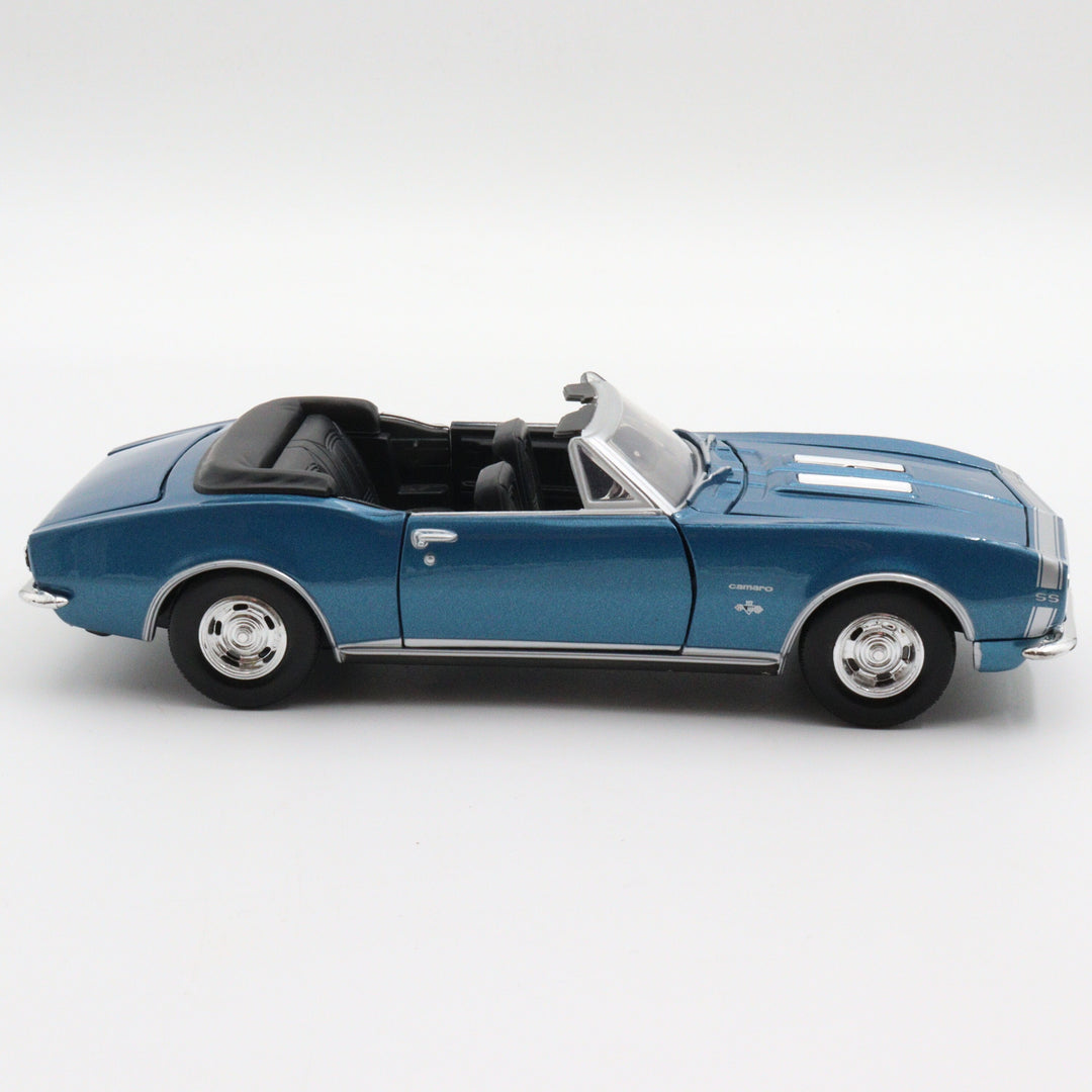 1967 Chevrolet Camaro SS|Scale 1/24 Diecast Vintage Car|Classic Convertible Model Metal Blue Car for Collectors|Gift for Dad|Home Decor Item