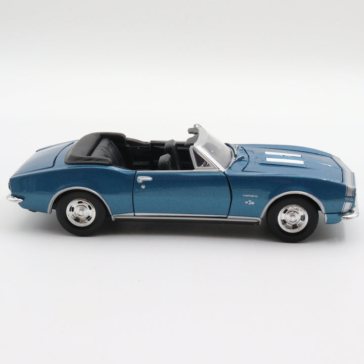 1967 Chevrolet Camaro SS|Scale 1/24 Diecast Vintage Car|Classic Convertible Model Metal Blue Car for Collectors|Gift for Dad|Home Decor Item