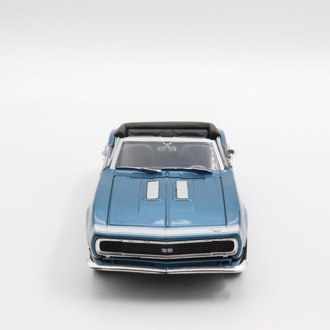 1967 Chevrolet Camaro SS|Scale 1/24 Diecast Vintage Car|Classic Convertible Model Metal Blue Car for Collectors|Gift for Dad|Home Decor Item