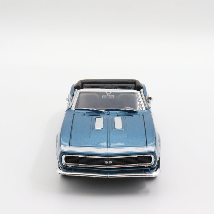 1967 Chevrolet Camaro SS|Scale 1/24 Diecast Vintage Car|Classic Convertible Model Metal Blue Car for Collectors|Gift for Dad|Home Decor Item