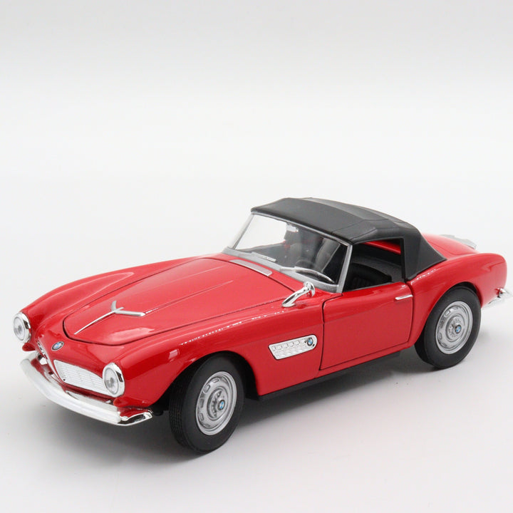 Welly 1956 BMW 507 Model Car|Scale 1/24 Diecast Car|Vintage Classic Car|Collectible Metal Car|Old Red Car for Collectors|Gift for Father