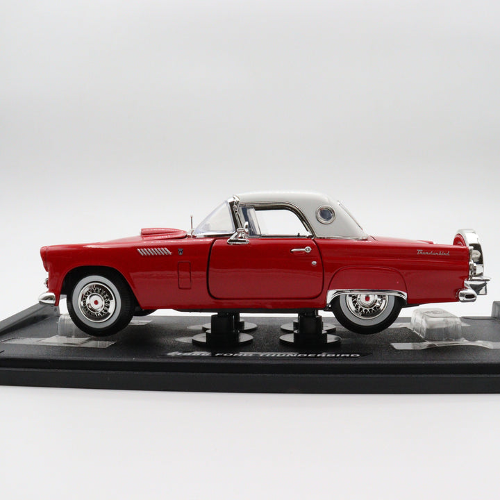 Motormax 1956 Ford ThunderBird|Scale 1/18 Red Diecast Car|Vintage Model Car for Collectors|Classic Metal Collection Car|Home Decoration