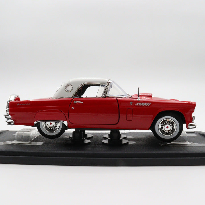 Motormax 1956 Ford ThunderBird|Scale 1/18 Red Diecast Car|Vintage Model Car for Collectors|Classic Metal Collection Car|Home Decoration