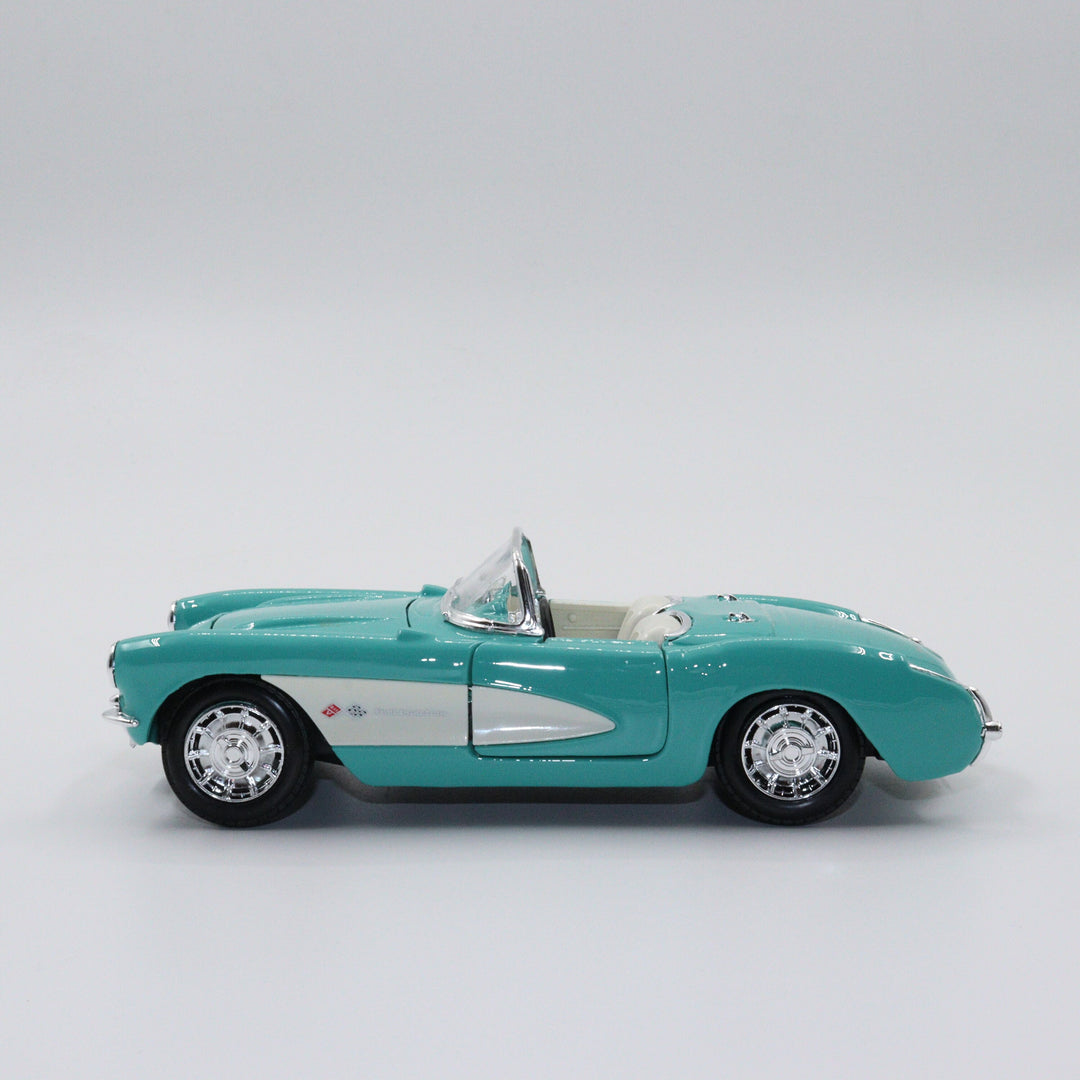 Chevrolet Corvette|Scale 1/24 Blue Diecast Car|Vintage Model Convertible Car for Collectors|Classic Metal Collection Car|Fathers Day Gift