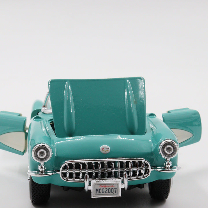 Chevrolet Corvette|Scale 1/24 Blue Diecast Car|Vintage Model Convertible Car for Collectors|Classic Metal Collection Car|Fathers Day Gift