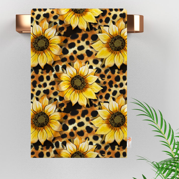 Sunflower Hand Towel|Floral Dish Cloth|Summer Tea Towel|Sunflower Decor|Cost-Effective Rag|Gift For Her|Cleaning Cloth|Flower Print Towel