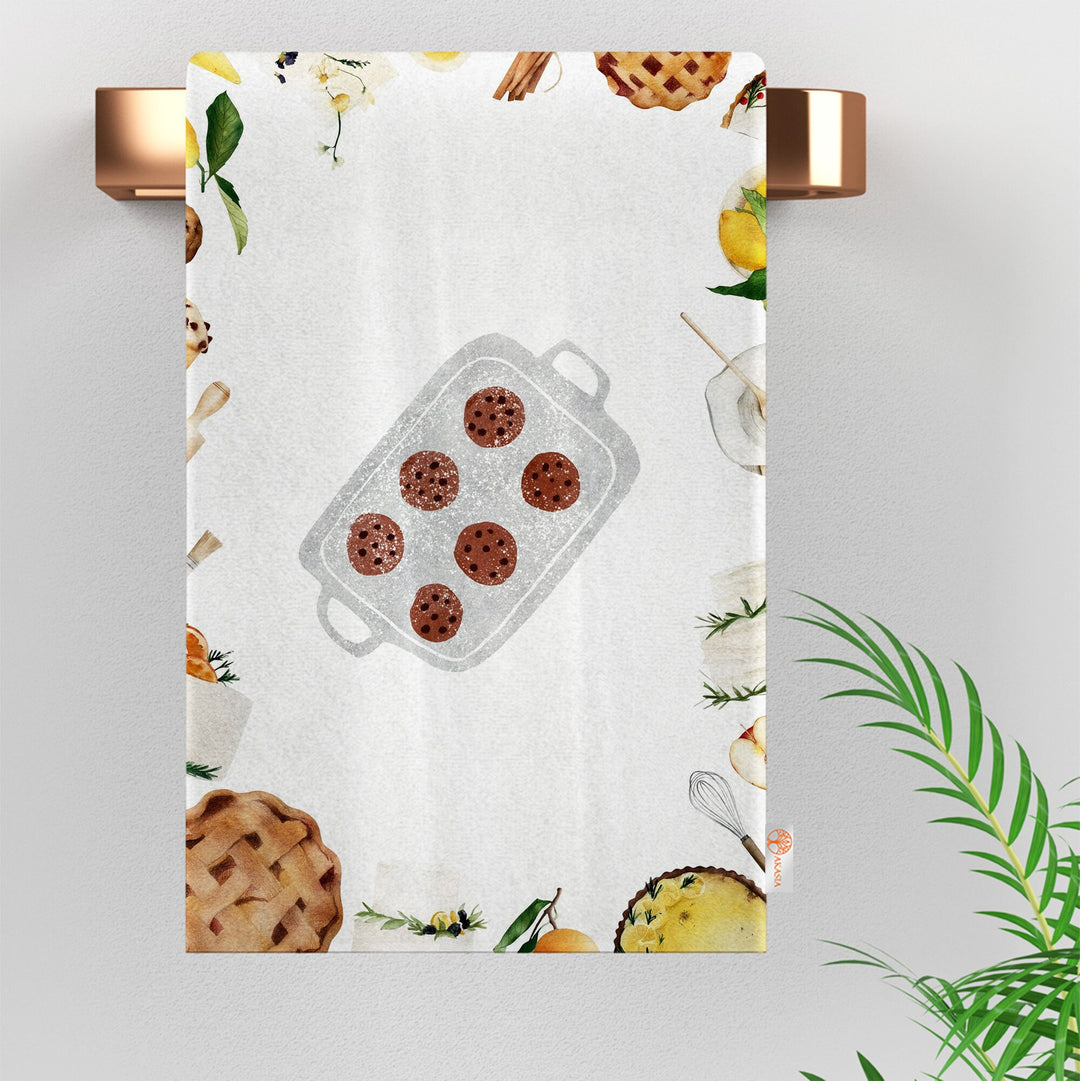 My Kitchen My Rules Hand Towel|Eco-Friendly Rag|Cookie Print Tea Towel|Floral Hand Towel|Cleaning Cloth|Dust Remover|Farmhouse Dishcloth