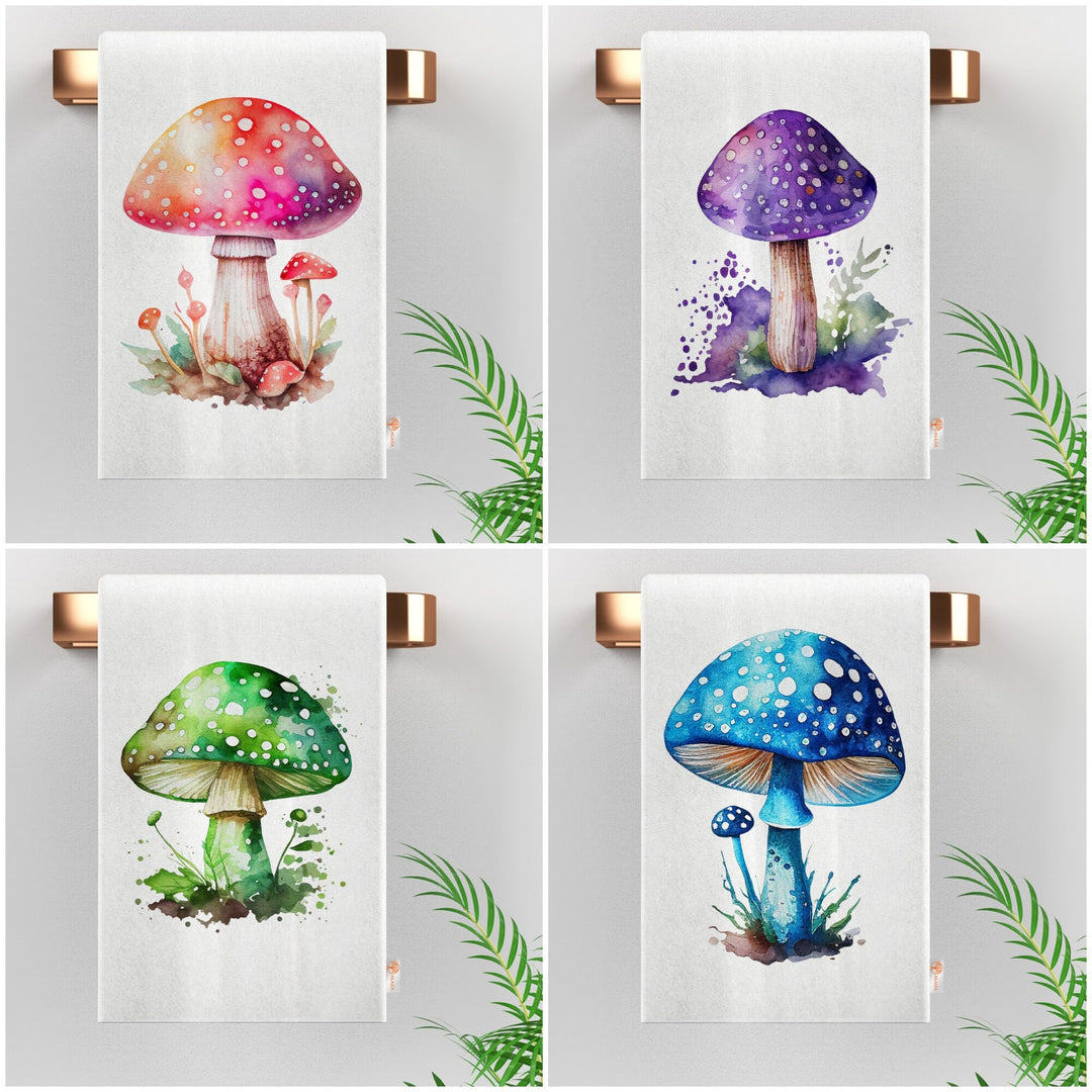 Mushroom Hand Towel|Plant Dish Cloth|Colorful Tea Towel| Mushroom Decor|Cost-Effective Rag|Gift For Her|Cleaning Cloth|Farmhouse Tea Towel