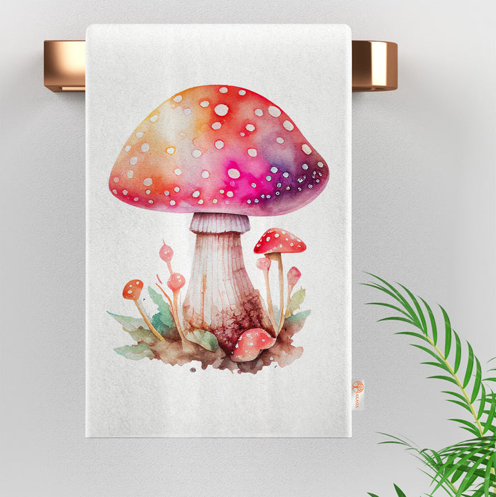 Mushroom Hand Towel|Plant Dish Cloth|Colorful Tea Towel| Mushroom Decor|Cost-Effective Rag|Gift For Her|Cleaning Cloth|Farmhouse Tea Towel