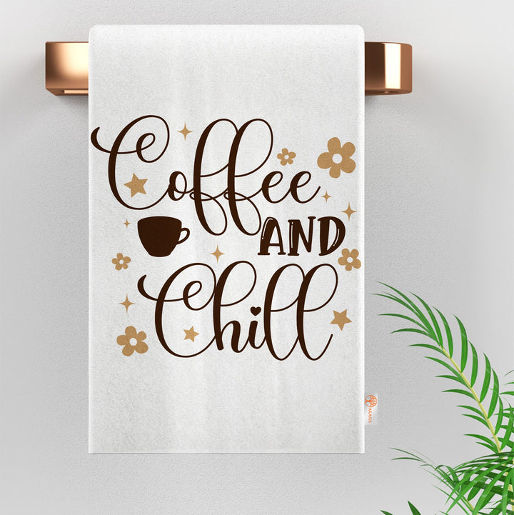 Coffee Themed Hand Towel|Eco-Friendly Rag|Coffee Cup Tea Towel|Coffee Bean Hand Towel|Cleaning Cloth|Cost-Effective Rag|Cozy Dishcloth