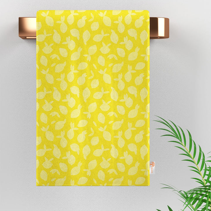 Lemon Hand Towel|Lemon Print Rag|Fresh Citrus Towel|Floral Tea Towel|Cleaning Cloth|Dust Remover|Cost-Effective Rag|Farmhouse Dishcloth