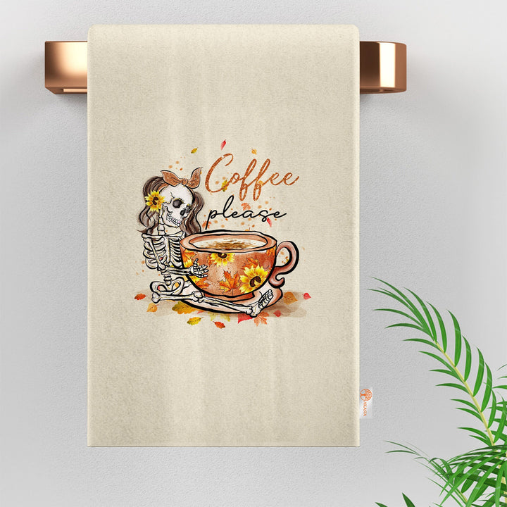 16x24 Coffee Hand Towel|Pumpkin Dishcloth|Autumn Tea Towel|Thanksgiving Towel|Kitchen Cleaning Cloth|Dust Remover|Cost-Effective Rag