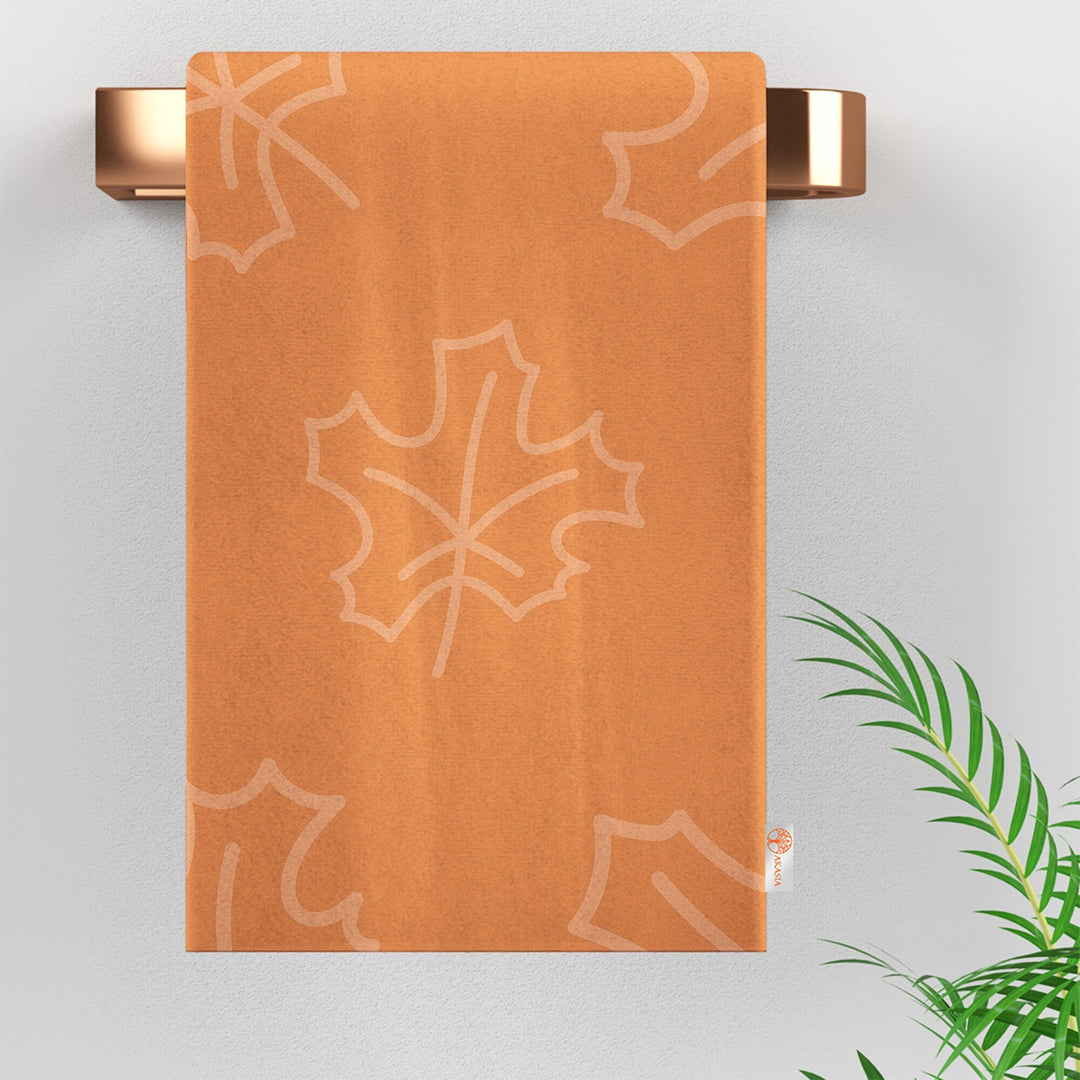 Fall Hand Towel|Floral Dish Cloth|Autumn Tea Towel|Umbrella Dishcloth|Dry Leaf Kitchen Towel|Scarf Cleaning Cloth|Coffee Cup Dust Remover