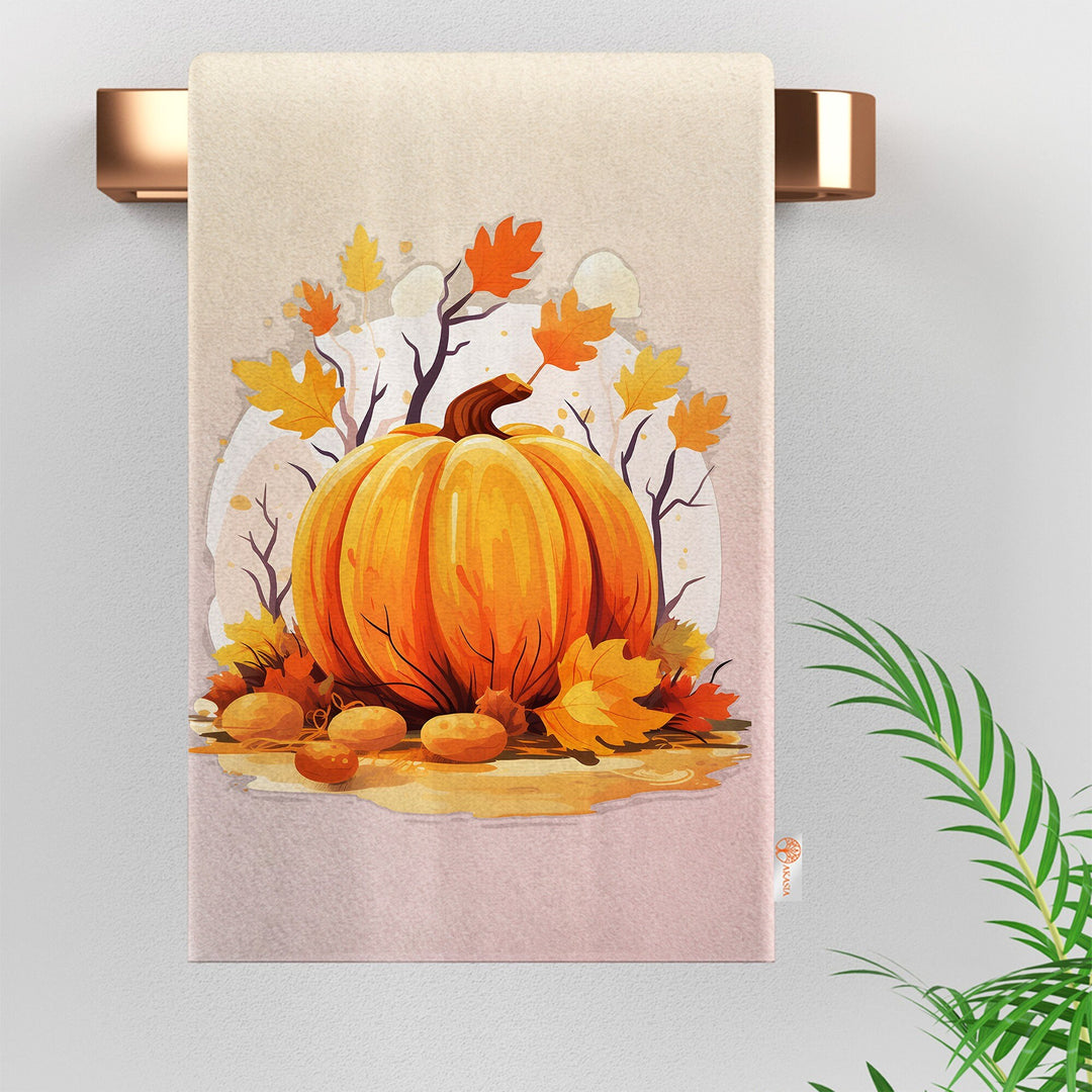 Fall Hand Towel|Cozy Dust Remover|Truck Print Cleaning Cloth|Autumn Tea Towel|Pumpkin Dish Cloth|Leaf Kitchen Towel|Squirrel Dishcloth