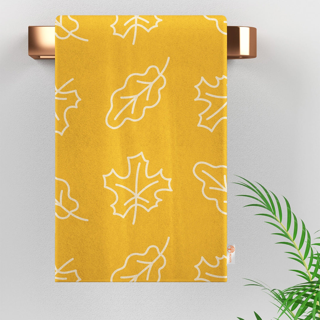 Fall Hand Towel|Floral Dish Cloth|Autumn Tea Towel|Umbrella Dishcloth|Dry Leaf Kitchen Towel|Scarf Cleaning Cloth|Coffee Cup Dust Remover