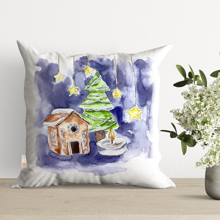 Winter Cushion Case|Seasonal Throw Pillowcase|Coffee Print Sofa Decor|Xmas Outdoor Pillow Case|Decorative Cushion Cover|Cozy Pillow Cover