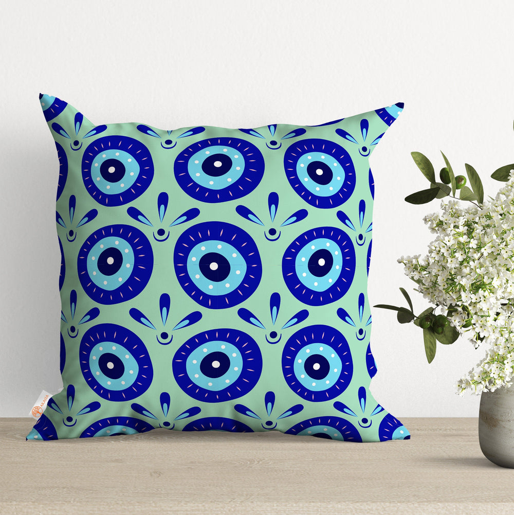 Evil Eye Pillowtop|Turkish Greek Evil Eye Cushion Case|Abstract Home Decor|Protection Amulet Throw Pillowcase|Nazar Boho Bedding Decor