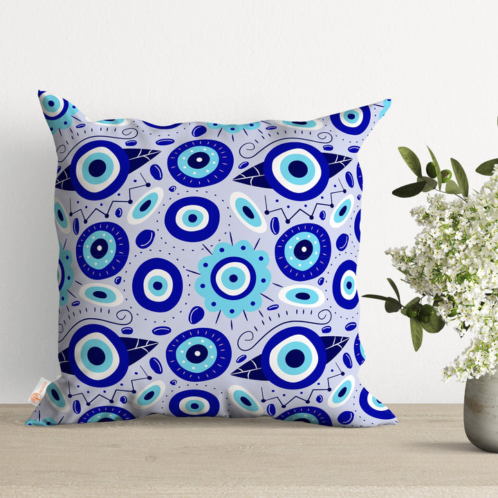 Evil Eye Pillowtop|Turkish Greek Evil Eye Cushion Case|Abstract Home Decor|Protection Amulet Throw Pillowcase|Nazar Boho Bedding Decor