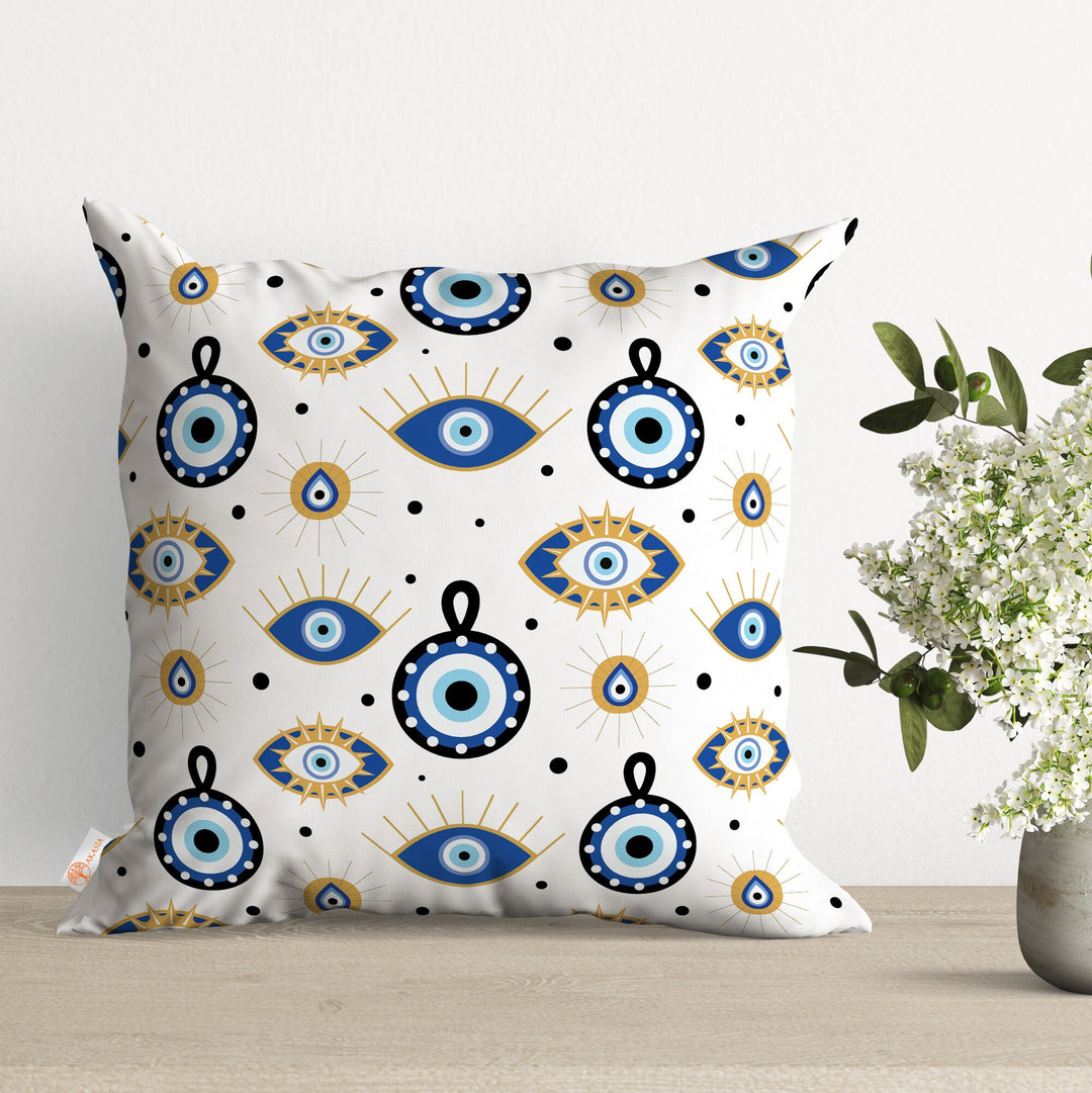 Evil Eye Throw Pillow Case|Love Print Cushion Cover|Decorative Pillowtop|One Eye Pillowcase|Abstract Cushion Case|Good Luck Home Decor