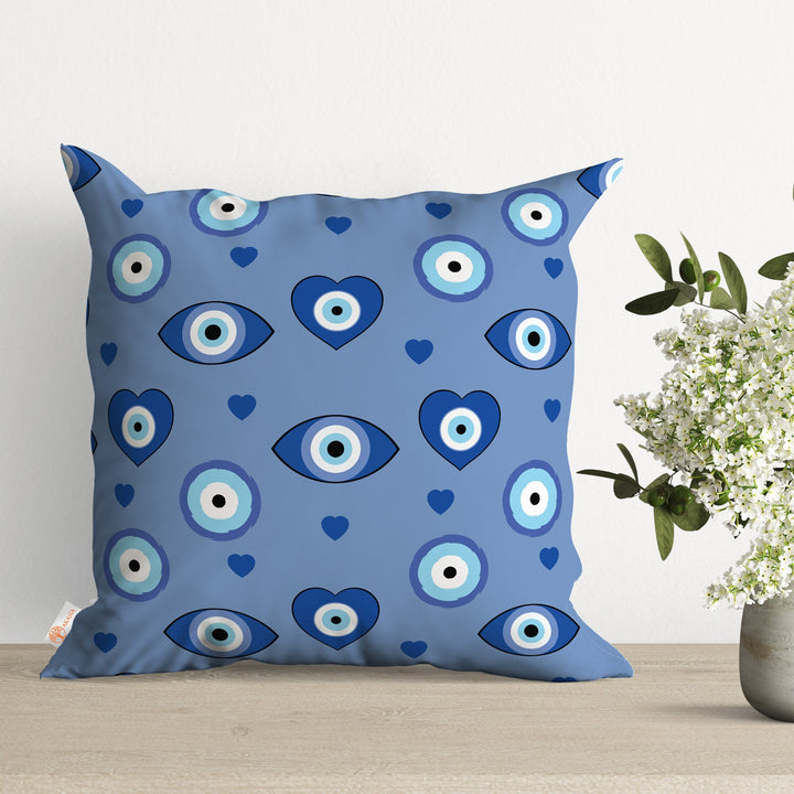 Good Luck Cushion Cover|Evil Eye Pillowcase|Cozy Home Decor|Decorative Throw Pillow Case|One Eye Pillowtop|Abstract Cushion Case