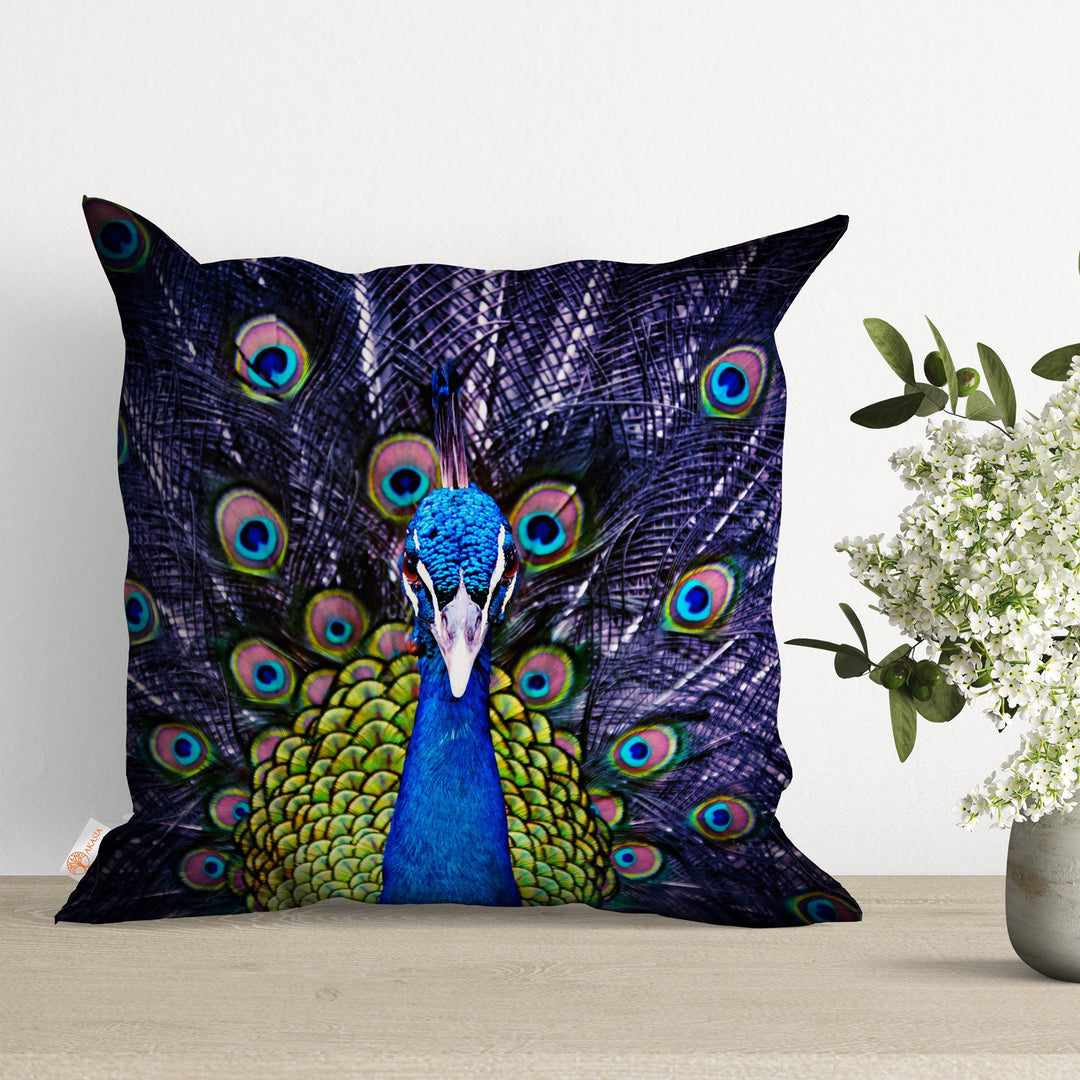 Peacock Pillow Cover|Animal Print Cushion Case|Housewarming Pillow Case|Farmhouse Pillowcase|Decorative Cushion Cover|Cozy Home Decor