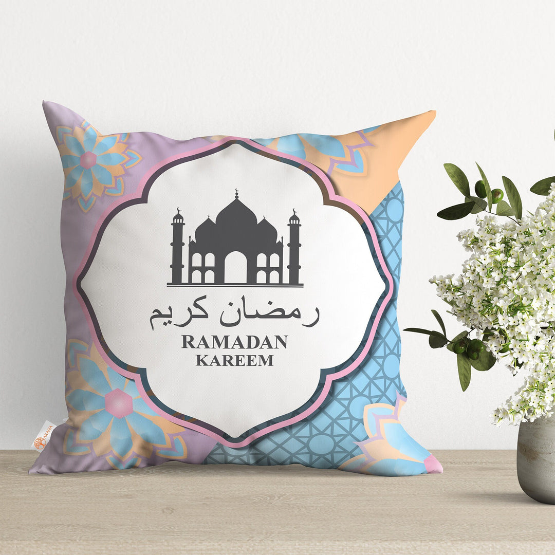 Ramadan Kareem Pillow Cover|Decorative Islamic Cushion Case|Farmhouse Cushion Cover|Crescent Print Pillowcase|Eid Mubarak Pillow Case|