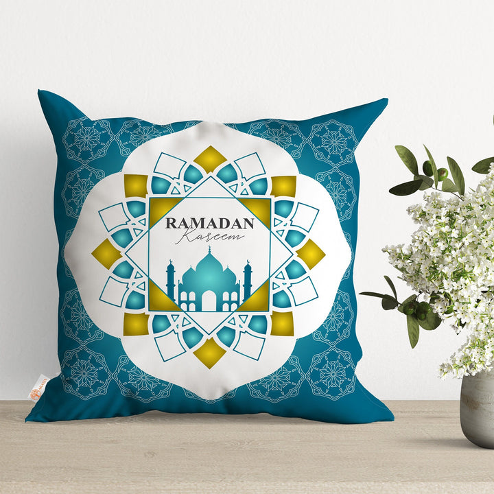 Ramadan Kareem Pillow Cover|Decorative Islamic Cushion Case|Farmhouse Cushion Cover|Crescent Print Pillowcase|Eid Mubarak Pillow Case|