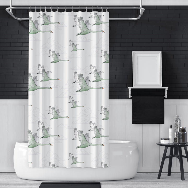 Swan Shower Curtain