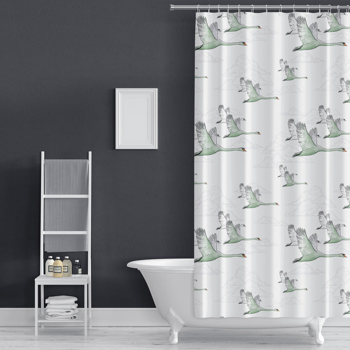 Swan Shower Curtain