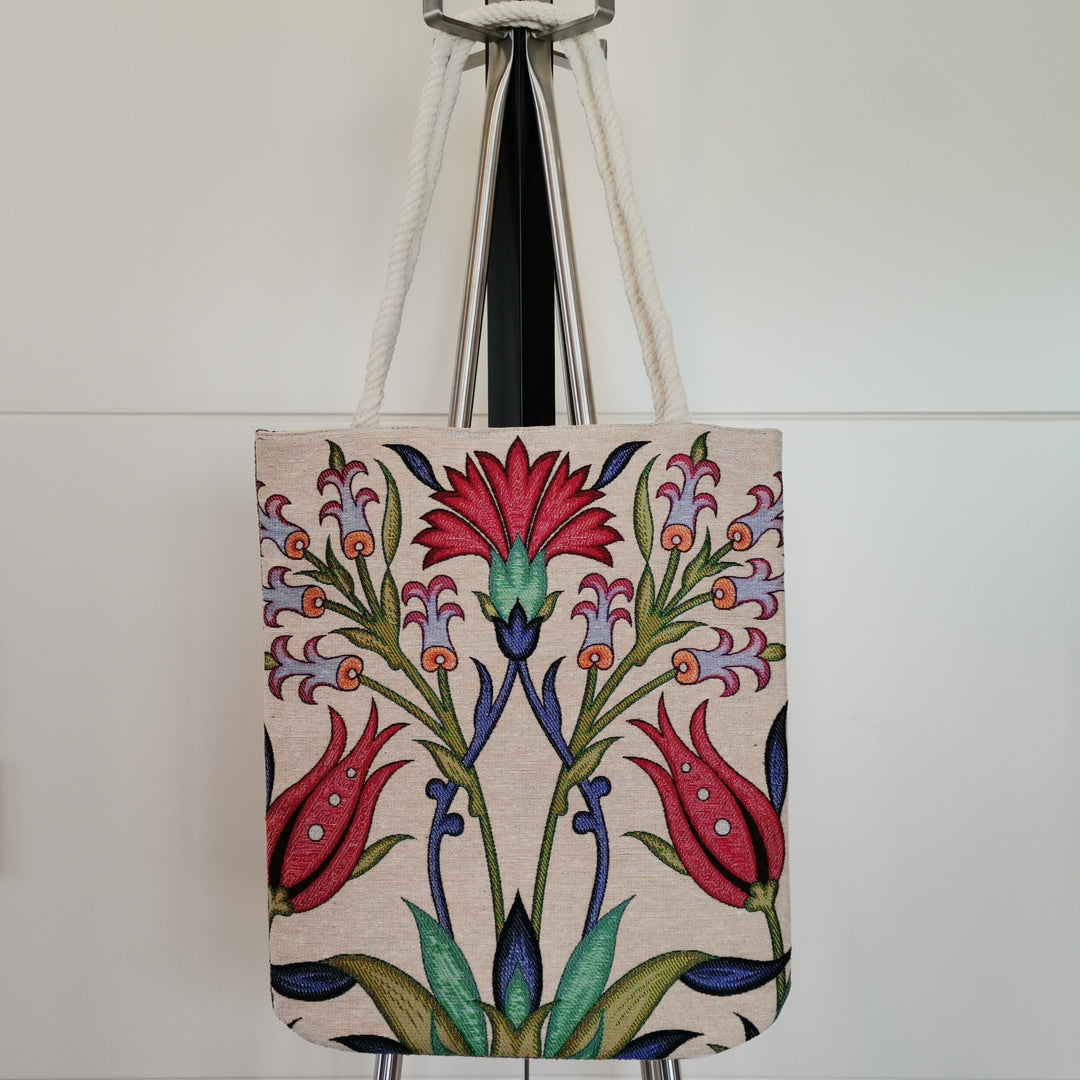 Tapestry Tile Pattern Shoulder Bag