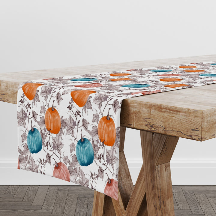 Fall Trend Table Runner with Pumpkin UHD018 t