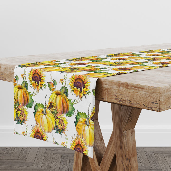 Fall Trend Table Runner with Pumpkin UHD018 t