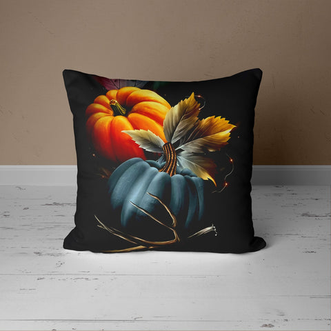 Fall Cushion Case Pumpkin and Leaves- UHD007 t