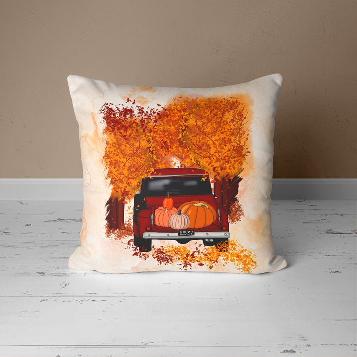 Fall Cushion Case Pumpkin and Leaves- UHD007 t