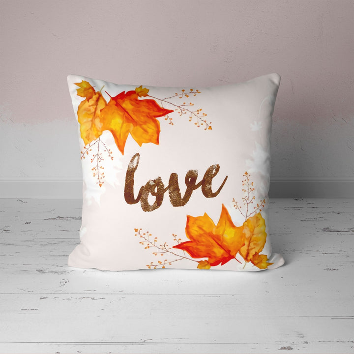 Fall Cushion Case with Leaves and Flowers - UHD004 t