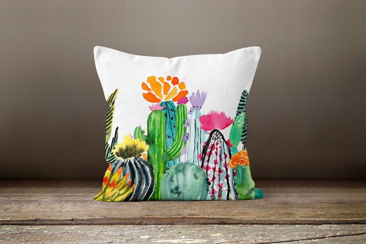 Cactus Pillow Cover|Cactus Cushion Cases|Decorative Cactus Pillow Case|Bedding Home Decor|Housewarming Gift|Floral Cactus Throw Pillow Case