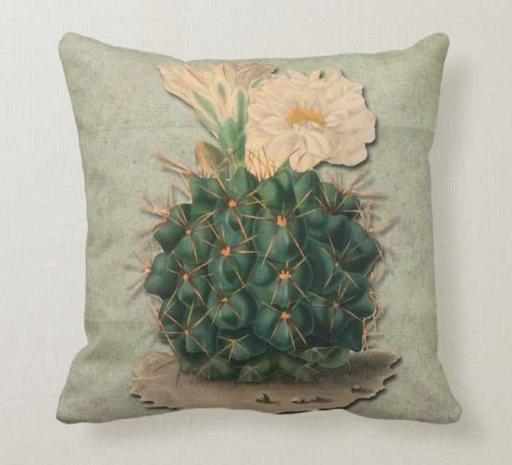 Cactus Pillow Cover|Cushion Case Cactus|Decorative Lumbar Pillow Case|Bedding Home Decor|Housewarming Gift|Floral Cactus Throw Pillow Case