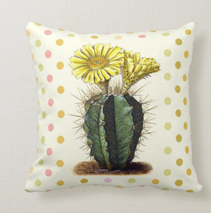 Cactus Pillow Cover|Cushion Case Cactus|Decorative Lumbar Pillow Case|Bedding Home Decor|Housewarming Gift|Floral Cactus Throw Pillow Case