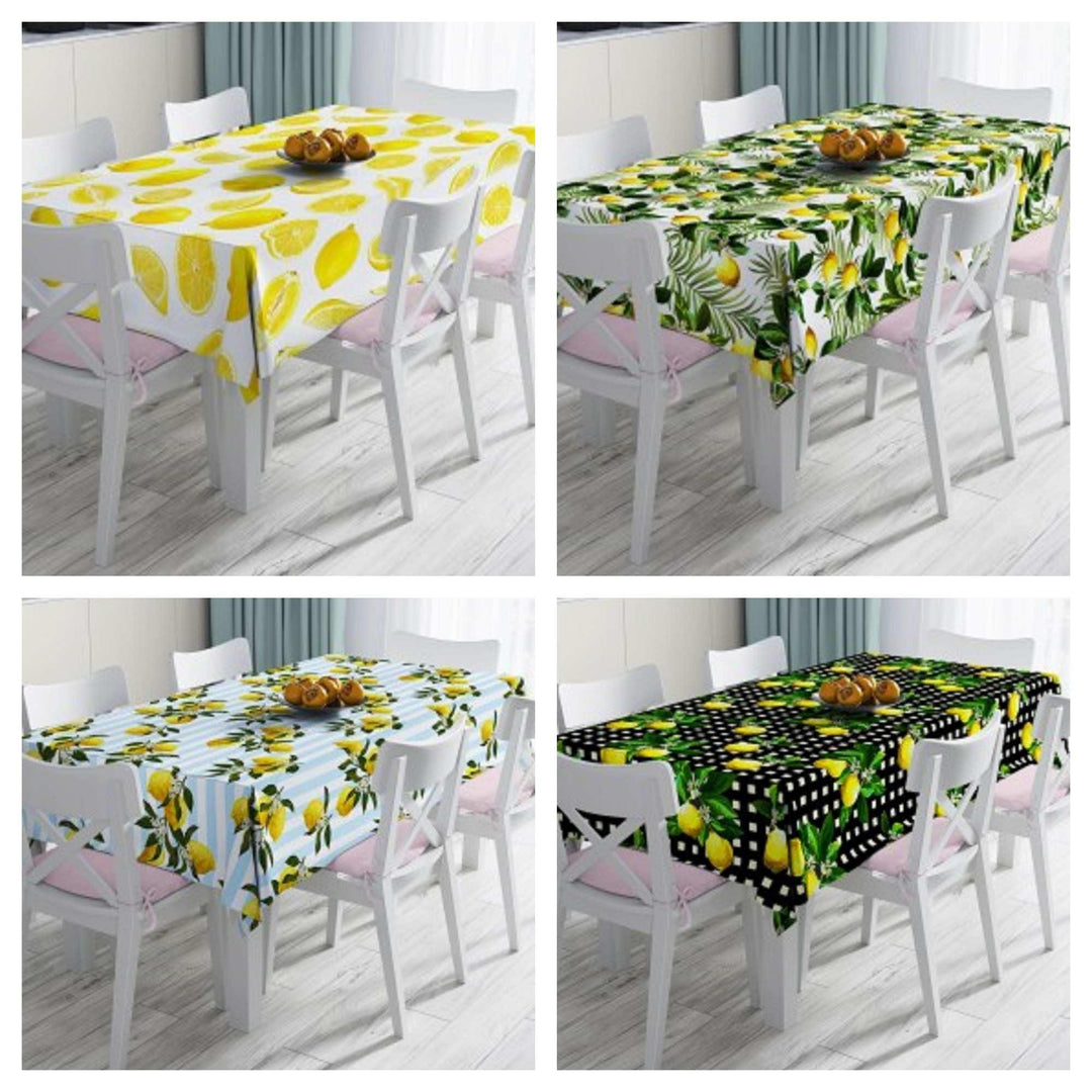 Lemon Tablecloth|High Quality Floral Lemon Table Cover|Lemon Tree Home Decor|Farmhouse Table Decor|Summer Trend Rectangular Tablecloth