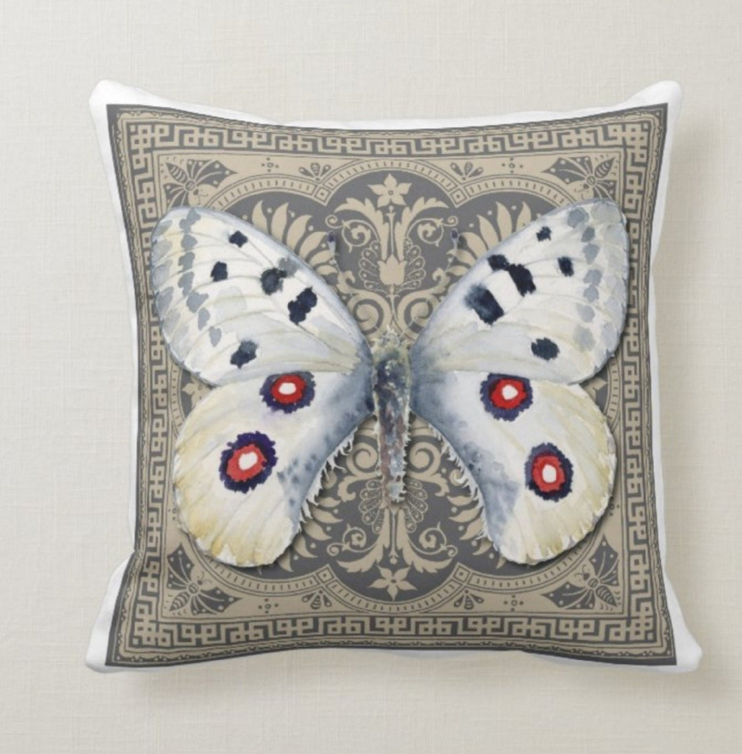 Floral Butterfly Pillow Case|Floral Tree Pillow Cover|Decorative Cushion Case|Housewarming Pillow|Farmhouse Porch Cushion Cover|Summer Trend