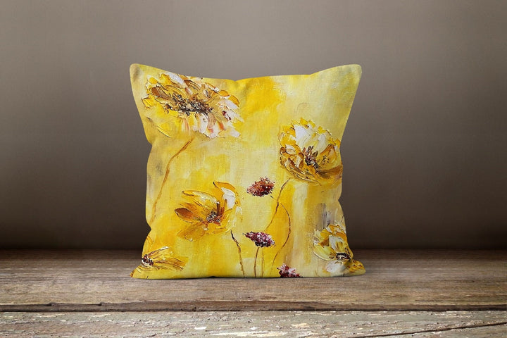 Sunflower Pillow Case|Floral Bird Pillow Cover|Yellow Sunflower Cushion Case|Decorative Pillow Case|Bedding Home Decor|Housewarming Gift