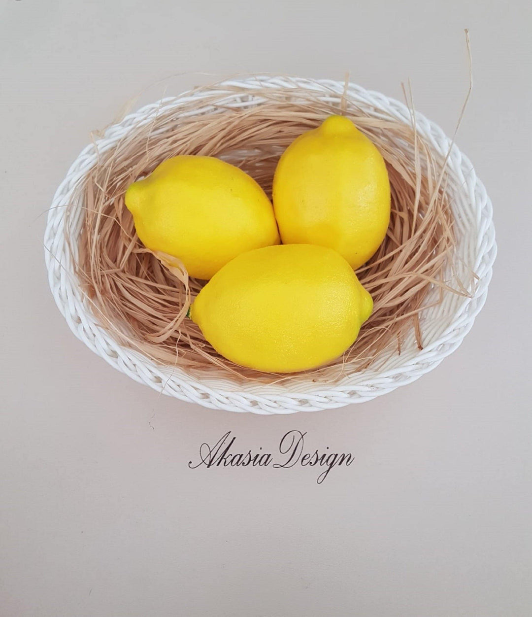 Set of Faux Lemons|Lemon Bunch and 3 Lemons|Yellow Faux Lemon Tree|Kitchen Lemon Decor|Fruit Bowl|Lemon Crafts|Wreath Supply|Jar Vase Filler - Akasia