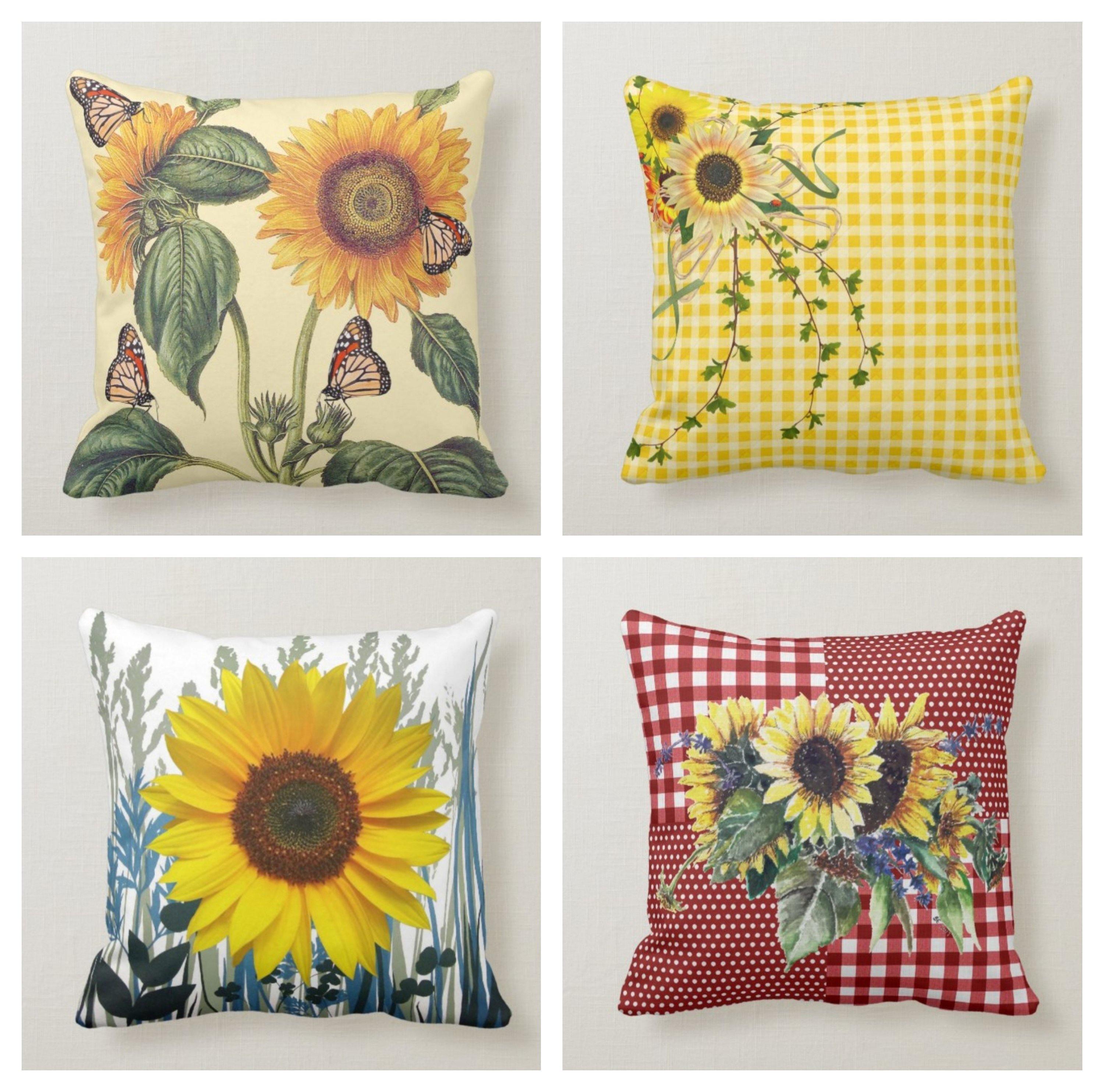 Sunflower Pillow Covers Akasia