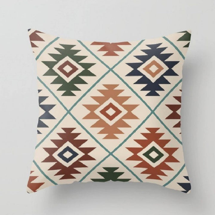 Rug Design Pillow Cover |Terracotta Southwestern Cushion Case|Decorative Pillow Case|Aztec Home Decor|Farmhouse Decor|Geometric Pillow Case