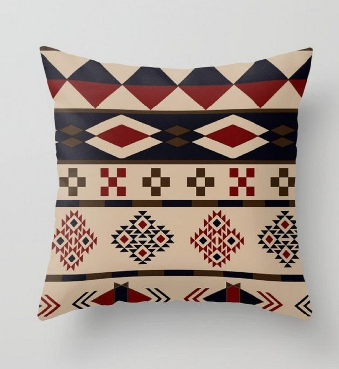 Rug Design Pillow Cover |Terracotta Southwestern Cushion Case|Decorative Pillow Case|Aztec Home Decor|Farmhouse Decor|Geometric Pillow Case